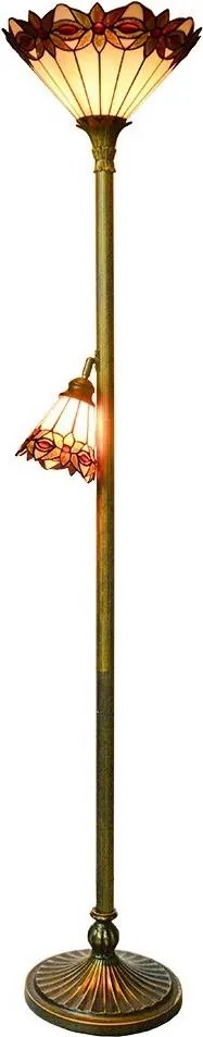 Lampadar TIFFANY Prezent 244 - 1xE27/60W/230V + 1xE14/25W