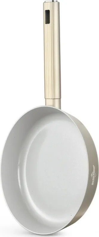 Tigaie Swiss Haus SH-SCFP24CH, Ø24x4,9 cm, Acoperire ceramica Sapphire, Fara PTFE/PFAS/PFOA, Inductie, Sampanie