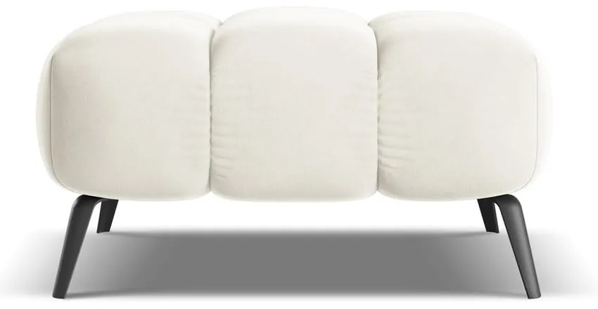 Taburet alb cu tapițerie din catifea Nalu – Makamii