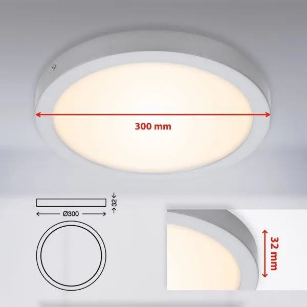 Plafonieră LED FIRE LED/21W/230V 3000K Briloner 7141-014