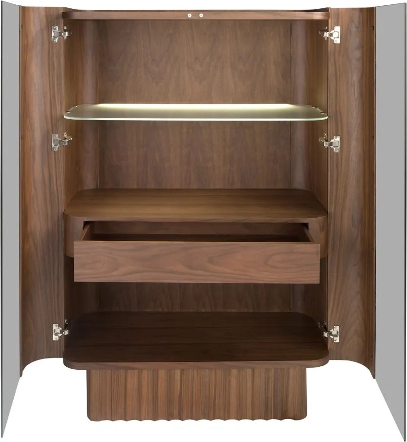 Vitrina, Bufet cu iluminat deosebit design LUX Walnut