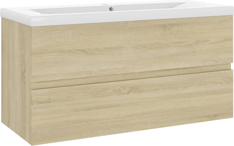 vidaXL Dulap cu chiuvetă încorporată, stejar sonoma, PAL