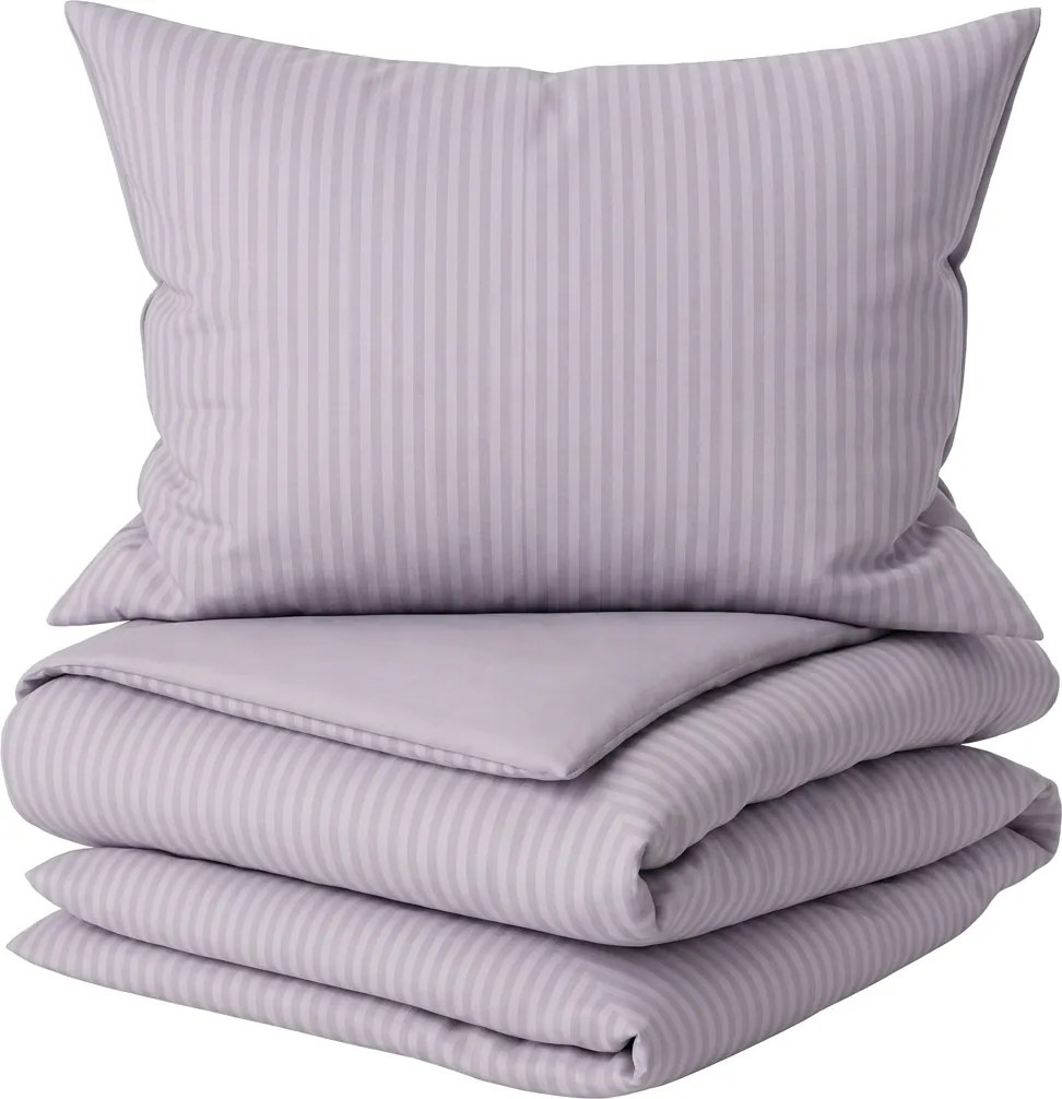 Lenjerie de pat din microfibra EMBOSSED STRIPES svetle fialove Dimensiune lenjerie de pat: 2 buc 60 x 70 cm | 200 x 200 cm