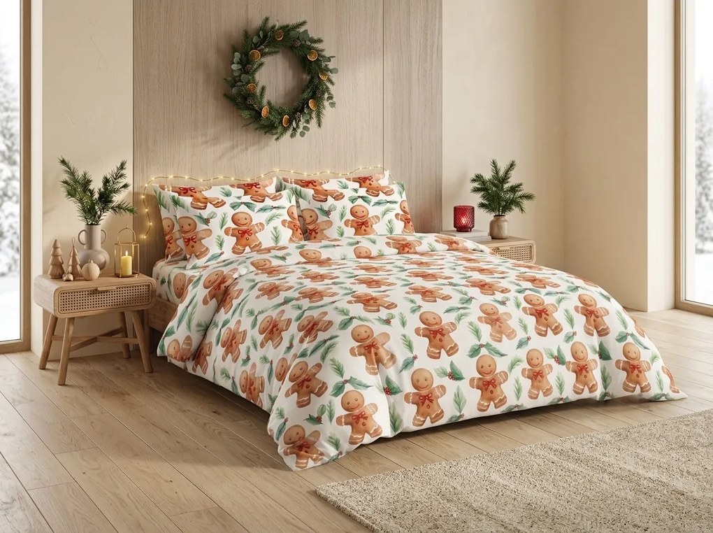 Lenjerie de pat din flanel MERRY GINGER colorat Dimensiune lenjerie de pat: 70 x 90 cm | 140 x 220 cm