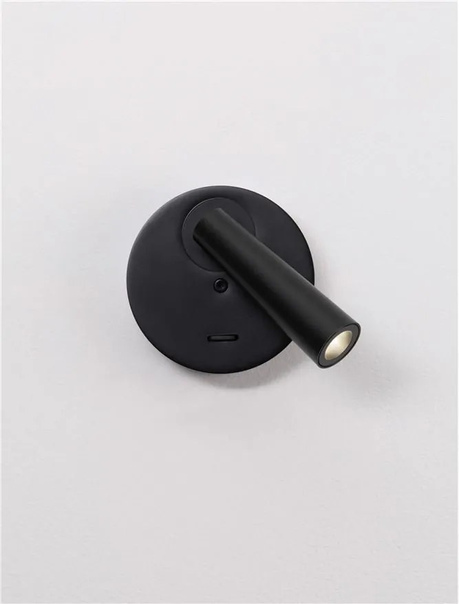 Aplica cu Spot LED directionabil stil minimalist TICO negru, NVL-9695147