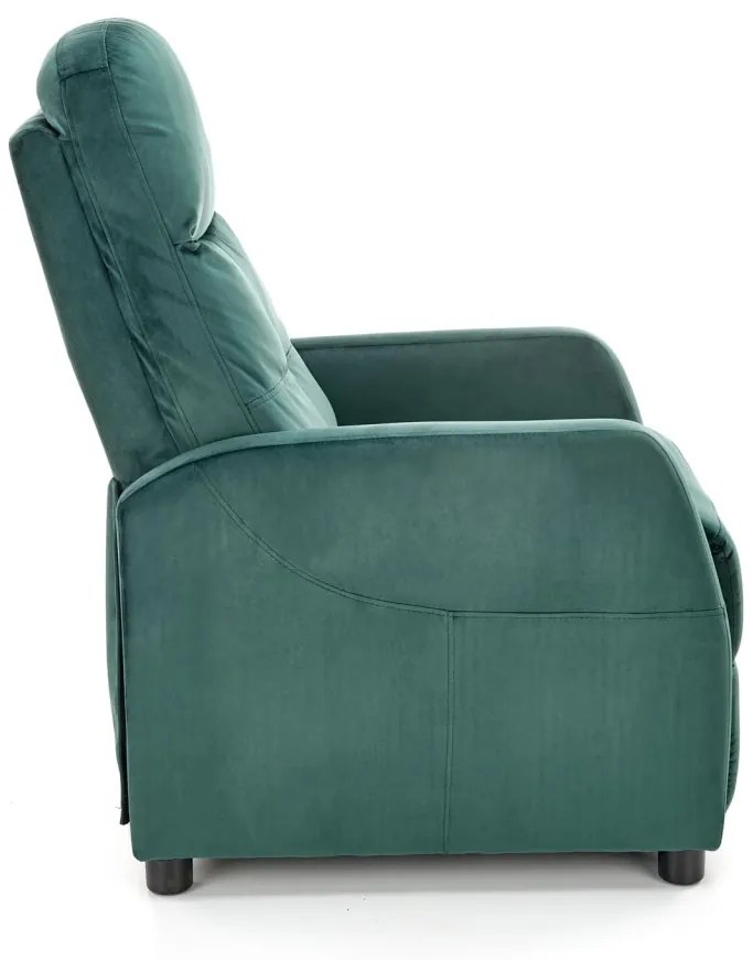 Fotoliu recliner Felipe 2 velvet verde H103 cm