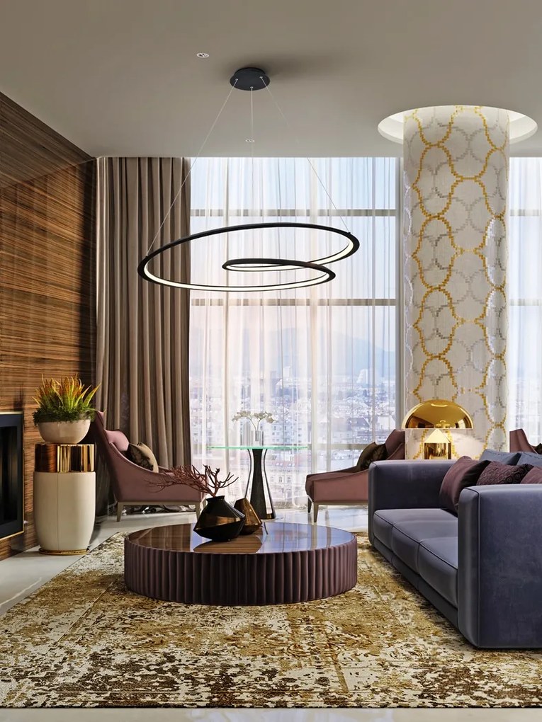 Lustra LED design XL ultra-modern Looping 97cm