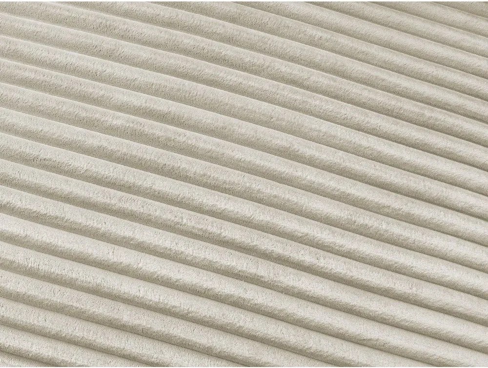 Canapea bej pentru dormitul zilnic/extensibilă cu tapițerie din catifea reiată 220 cm Hugo – Bobochic Paris