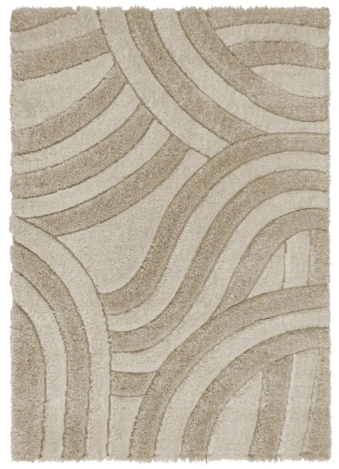 Covor bej handmade din fibre reciclate 120x170 cm Velvet – Flair Rugs