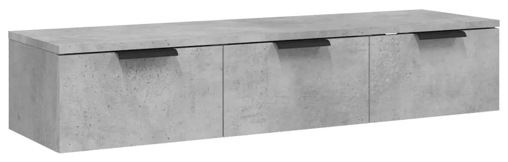 Dulap de perete, gri beton, 102x30x20 cm, lemn compozit Gri beton