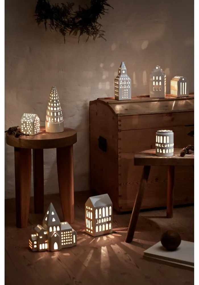 Sfeșnic pentru lumânări pastilă din ceramică Urbania Lighthouse Church Tower – Kähler Design