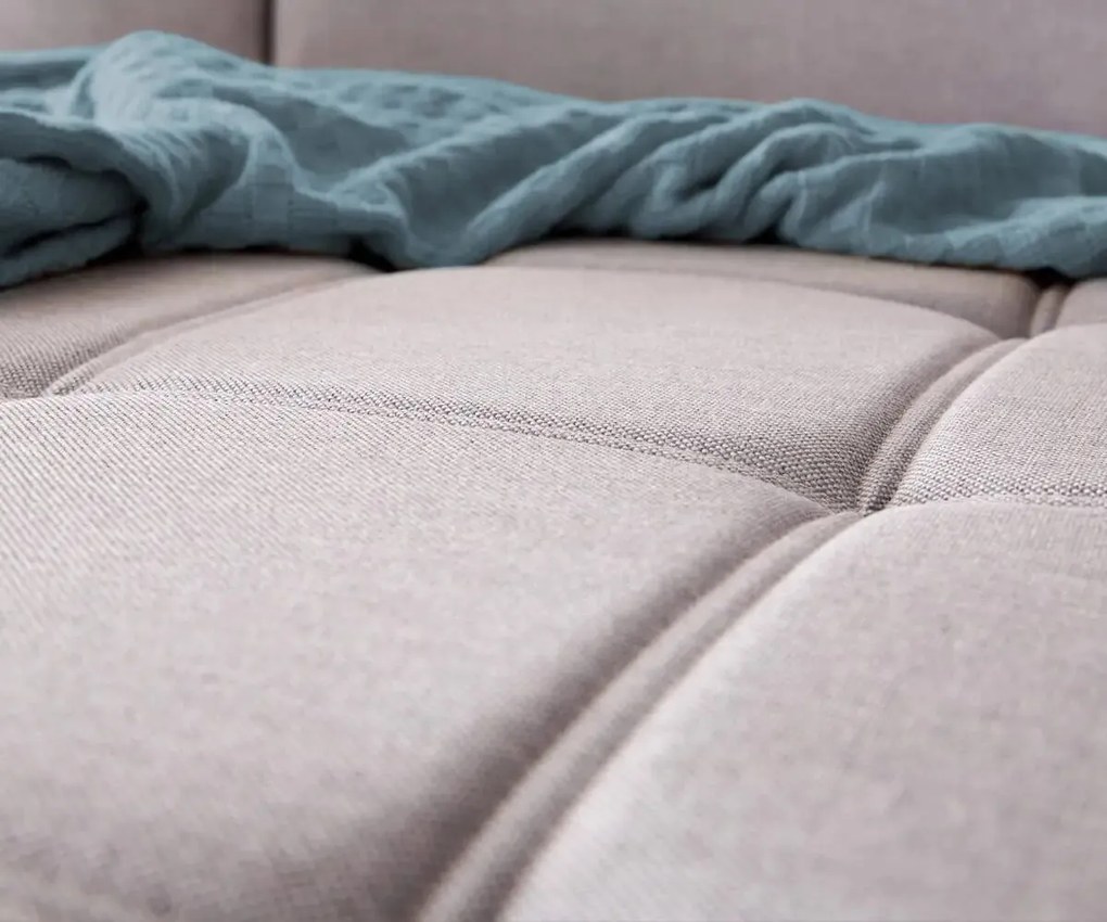 Colțar extensibil dumonde cu ladă de depozitare si sezut confortabil din spuma high-density, Loana Enjoy Grey II 270x185 cm