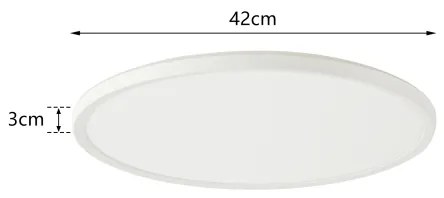 Plafonieră LED pentru baie Brilagi ULTRA SLIM LED/24W/230V d. 42 cm alb IP54