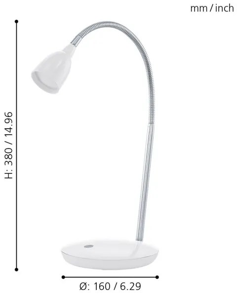 Eglo 93078 - Lampă LED de birou DURENGO LED/3W/230V