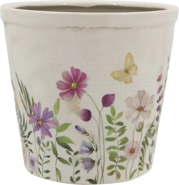 Ghiveci cu motiv floral, H16/16.5 cm Avignon