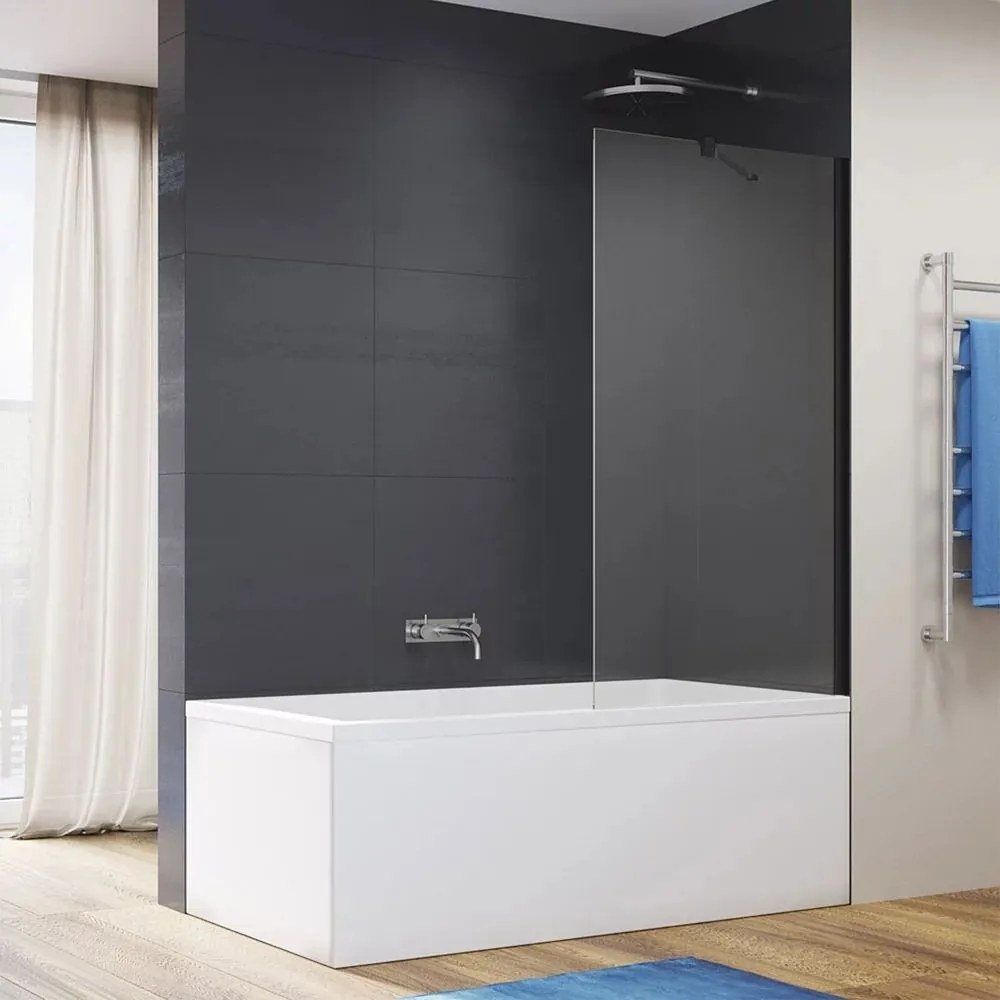 Paravan de cada SanSwiss Easy 2.0 negru mat 70x150 cm sticla securizata 8 mm