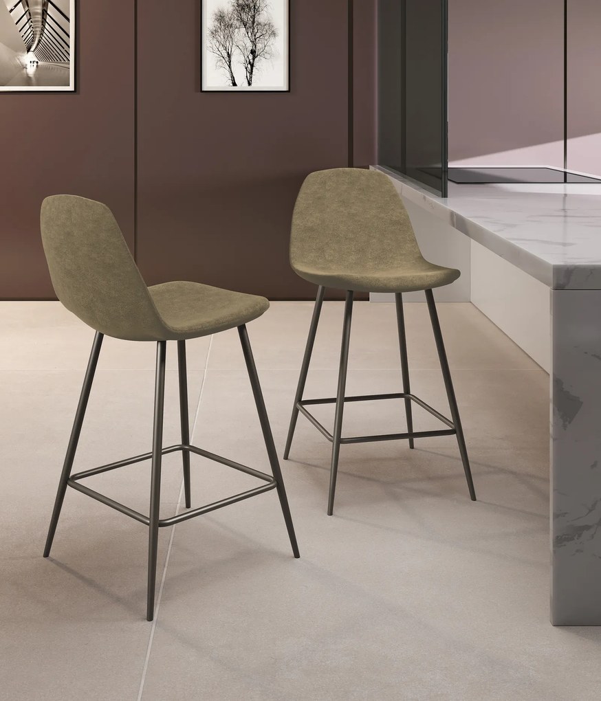 STONES Scaun din piele ecologică 42cm X 52cm H. 93cm | Aosom Romania
