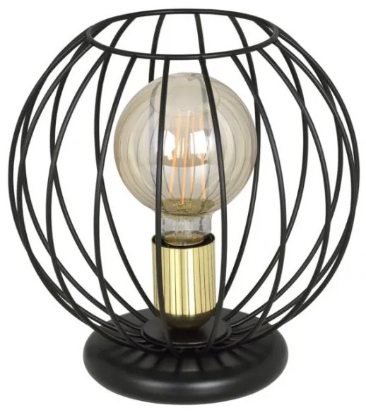 Lampa de masa decorativa design modern ALBIO negru/auriu