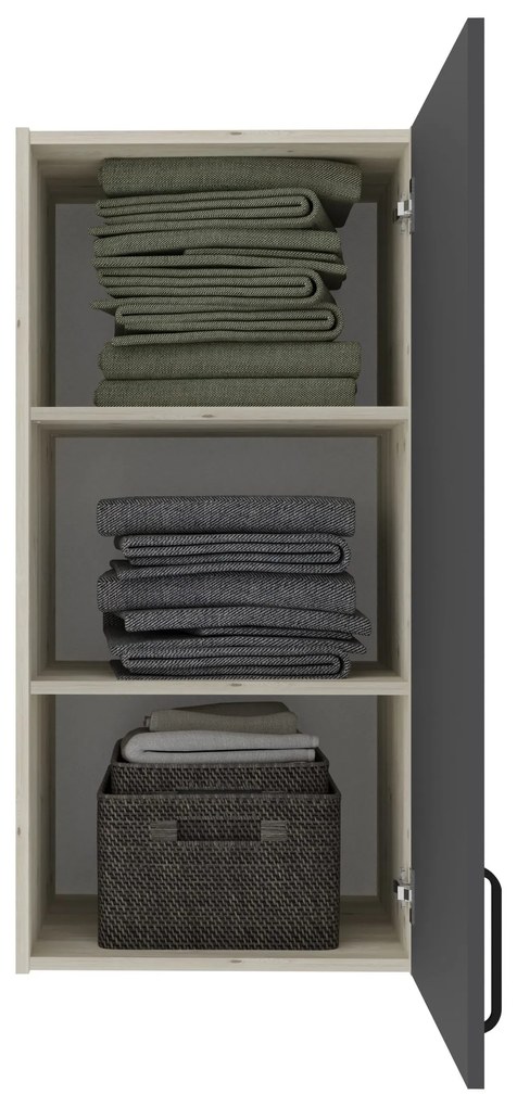 Set dormitor Malmo V17, Pat 200 x 160 cm, Stejar Alb/Antracit