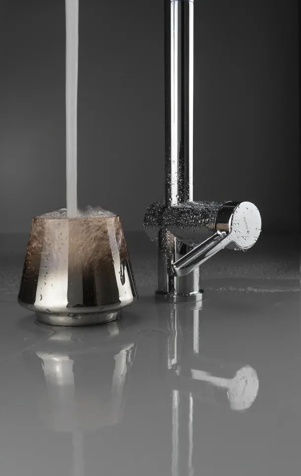 🚰 Baterie bucătărie MAGNETIC, cu racord filtru de apă & pipă flexibilă, finisaj cromat – Cod BRM_075M