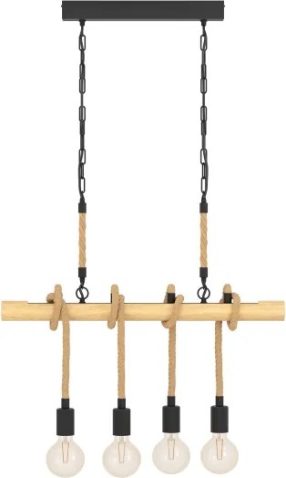 Eglo 43318 - Lustră YOUNGSTOWN cu lanț, 4xE27/40W/230V