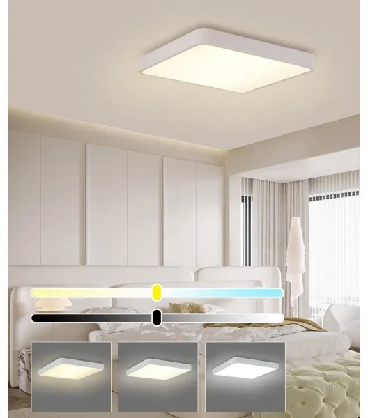 Brilagi - Plafonieră LED POOL SQUARE, 48W, 230V, 50x50 cm, alb