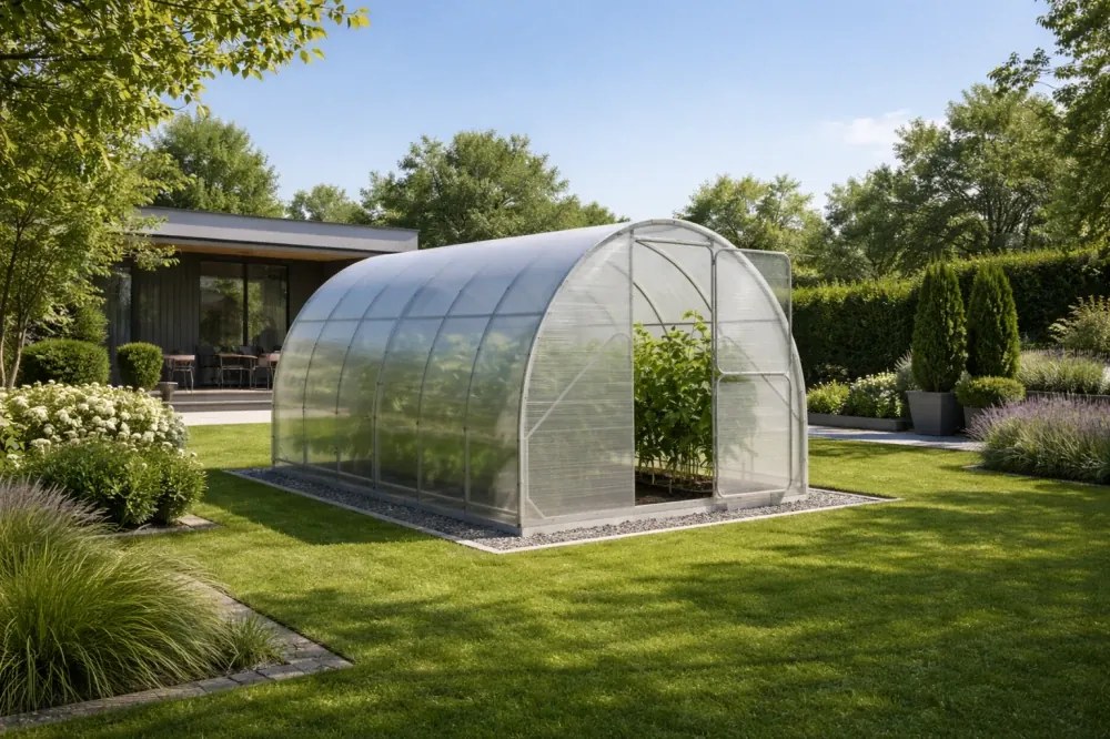 GAUDI 3.14x12 — Seră Modulara din otel si policarbonat, Lățime 3,14m, lungime 12m (37,8 m²),