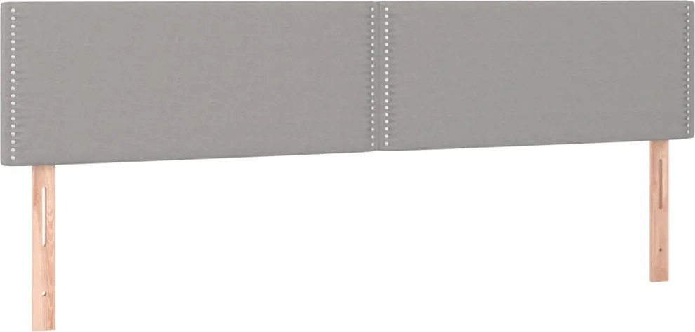 vidaXL Tăblii de pat, gri deschis, 180x5x78/88 cm, textil