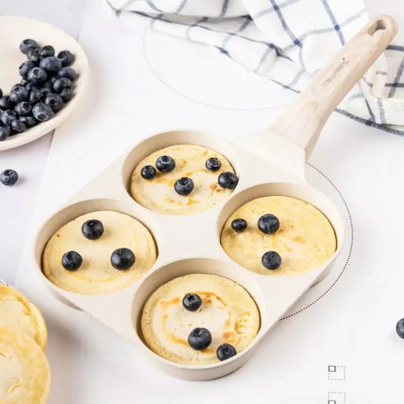 Tigaie cu 4 compartimente Klausberg KB 7823, 18,5 cm, Finisaj marmura, Inductie, Bej