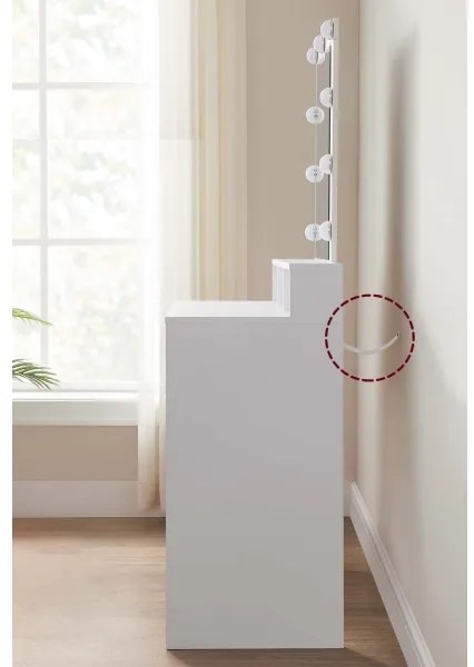 Masă de toaletă LADA, albă