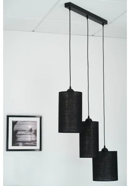 Brilagi - Lustr TUBES 3xE27/15W/230V negru pe cablu