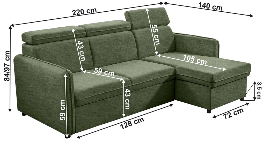 Colțar extensibil Atres (enjoy new 47) (S). 1092141