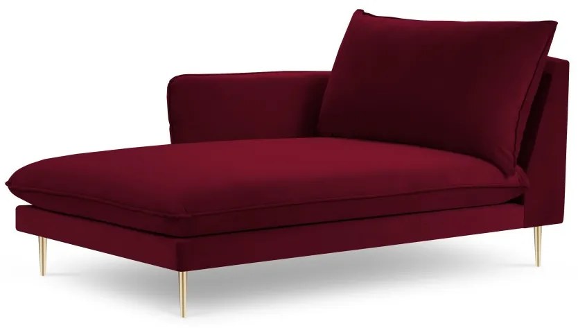 Sezlong tapitat Vienna velvet/picioare gold – L170 x l110 x h95