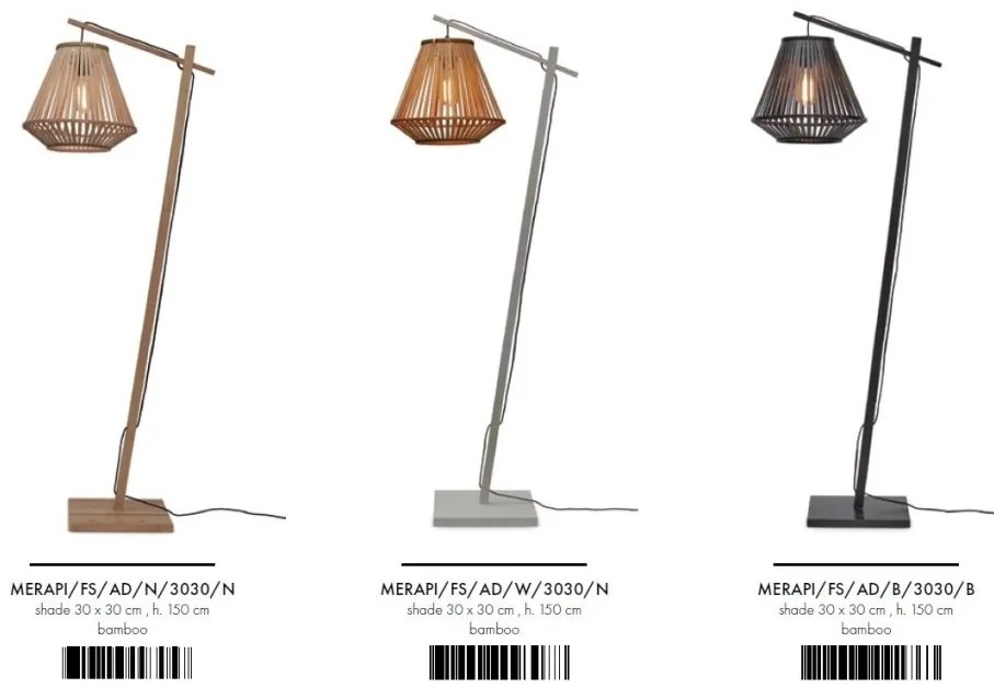Lampadar eco din bambus Merapi S nat/diamond, nat