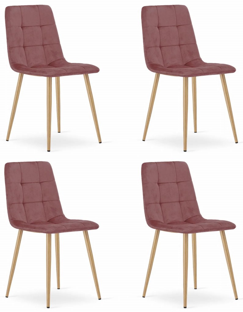 Set 4 Scaune Bucatarie/Dining Jacob Roz Catifea