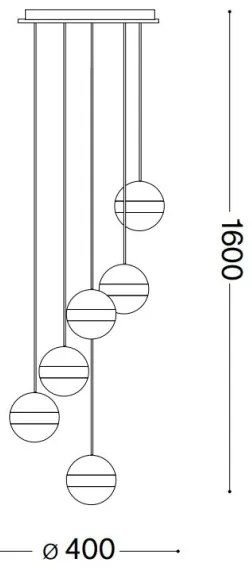Lustră LED pe cablu Ideal Lux GALAXY LED/58W/230V