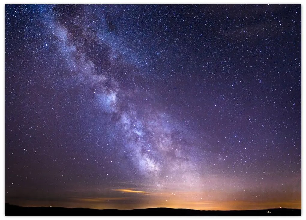 Tablou pe sticlă Cu privire la univers (70x50 cm)