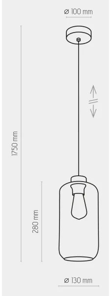 Lustră pe cablu MARCO 1xE27/60W/230V neagră