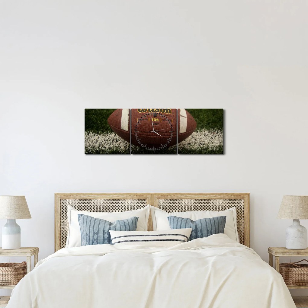 Tablou - Fotbal (cu ceas) (90x30 cm)