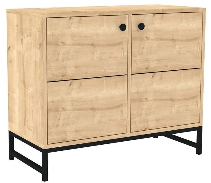 Dulap Sunalo 2 (stejar zafir + negru) . 1093360