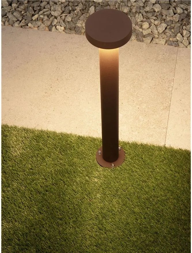 Stalp exterior IP65 LED 3000K GONG corten H-60cm