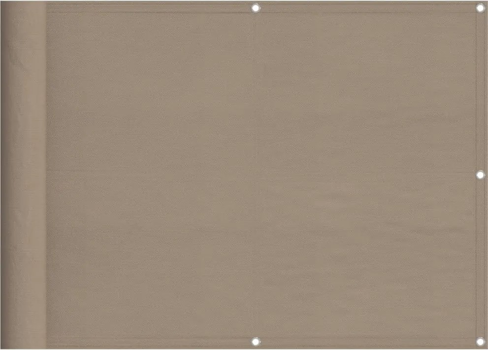 vidaXL Paravan de balcon, gri taupe, 75x1000 cm, 100% poliester oxford