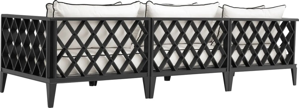 Canapea pentru interior si exterior Ocean Club, negru 113617 HZ