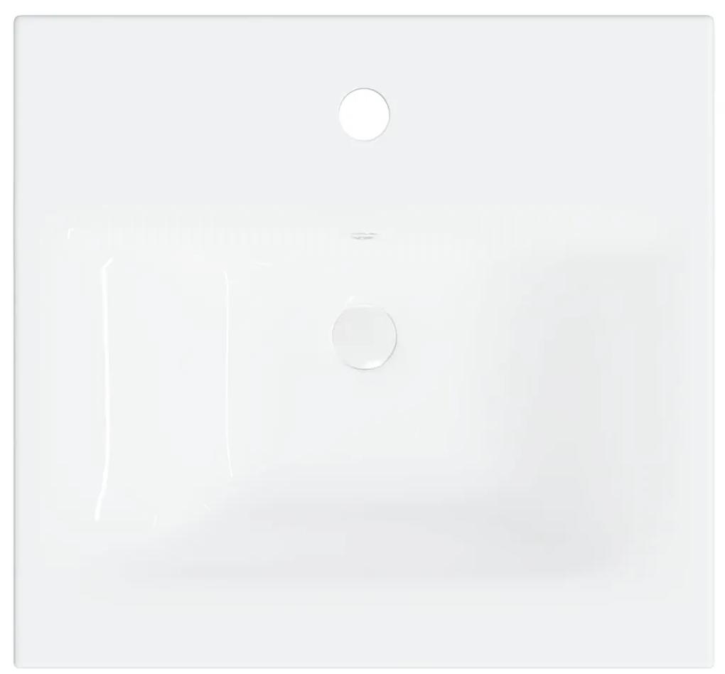 Dulap cu chiuveta incorporata, alb, PAL Alb, 41 x 38.5 x 45 cm