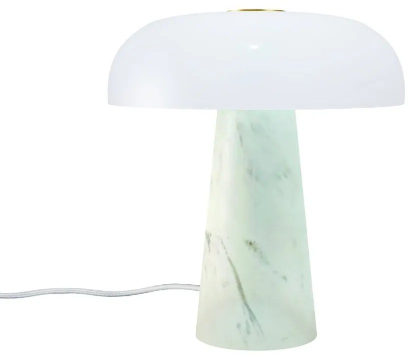 Veioza Design Nordic Minimalist, Marmura, Sticla, Glossy Mini alb