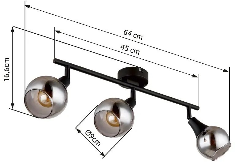 Plafoniera stil minimalist GLYPTAR 3L
