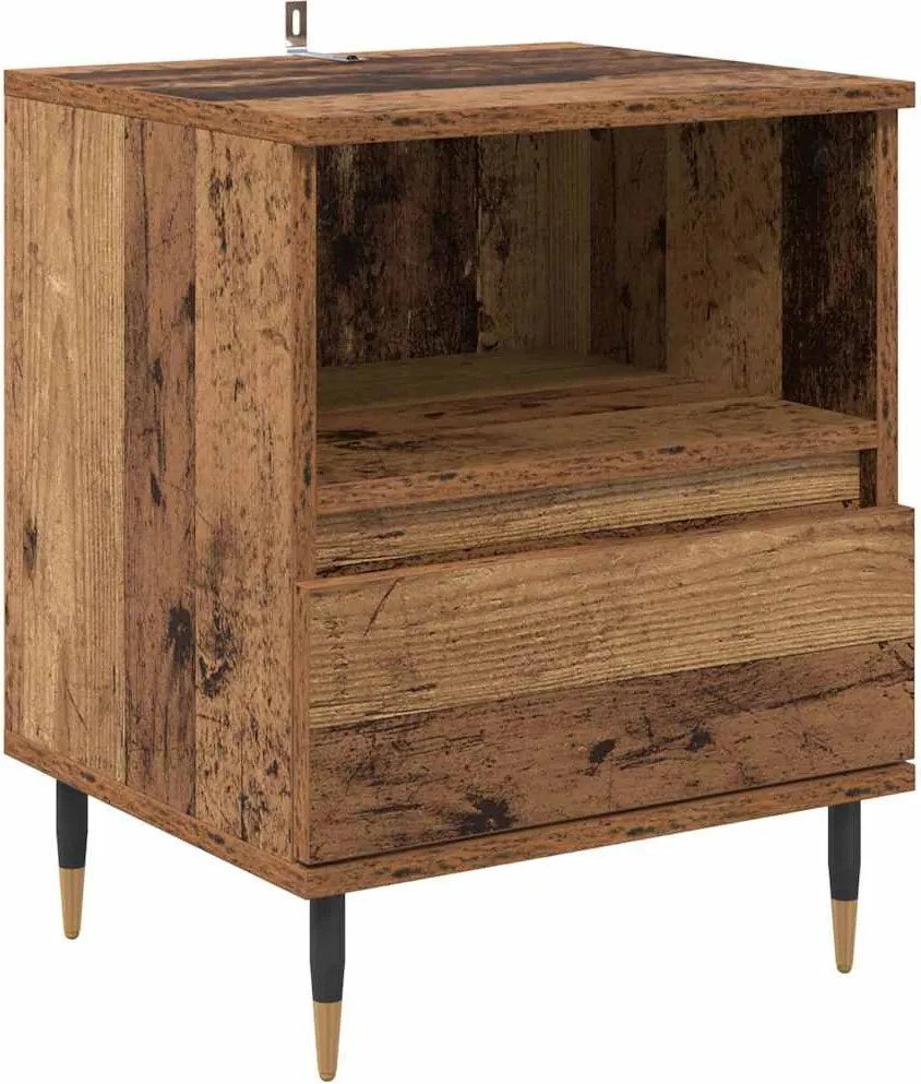 vidaXL Dulap de noapte Lemn vechi 40 x 35 x 50 cm Lemn compozit