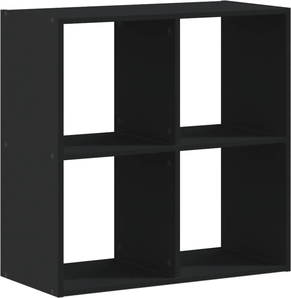 vidaXL Bibliotecă, negru, 68,5x32x68,5 cm, lemn prelucrat