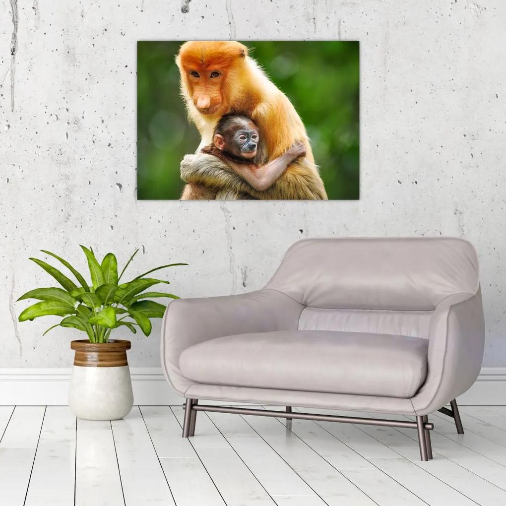 Tablou cu maimuțe (70x50 cm), în 40 de alte dimensiuni noi