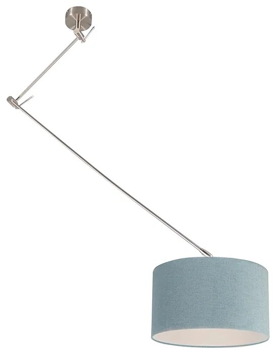 Lampă modernă cu pandantiv din oțel cu abajur din mineral 35 cm - Blitz